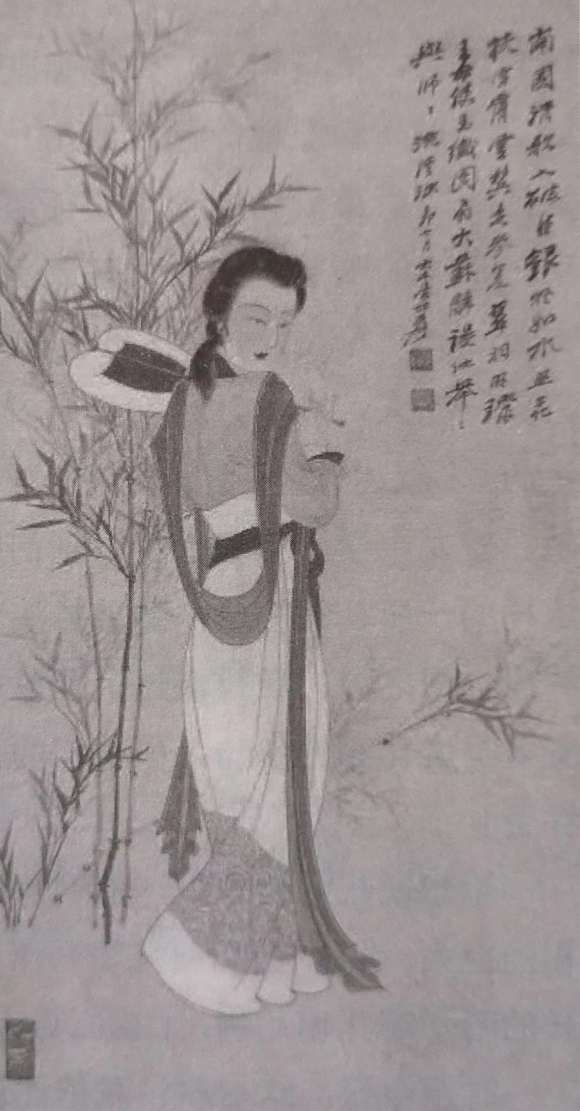 张大千《荷花仕女图》背后的传奇故事